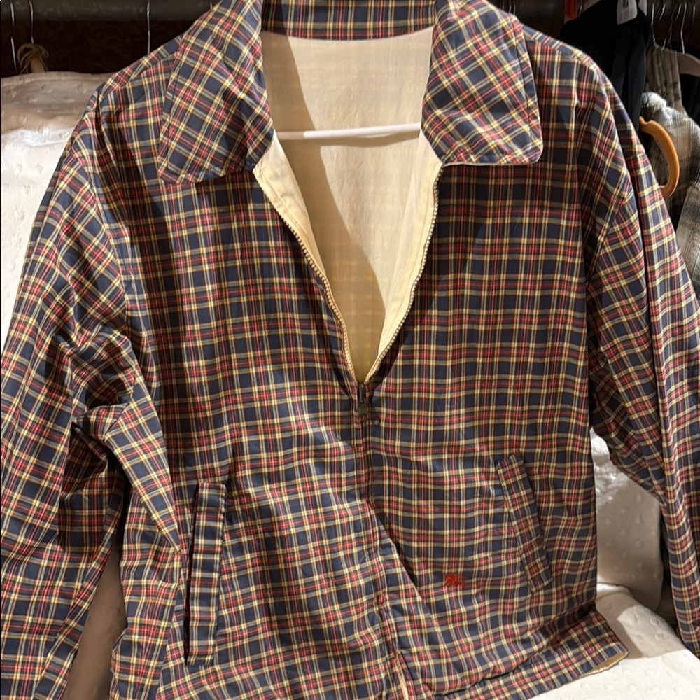 Burberry Plaid Zip-Up Jacket